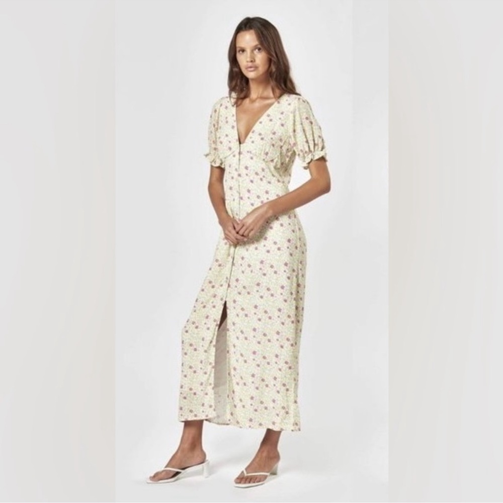 NEW Anthropologie Charlie Holiday Harley Festive Floral Light Maxi Dress